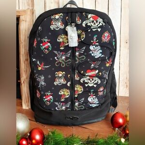 Ed Hardy Tattoo Print Backpack